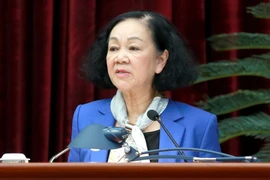 Thường trực Ban Bí thư, Trưởng ban Tổ chức Trung ương Trương Thị Mai phát biểu tại hội nghị. Ảnh: TTXVN