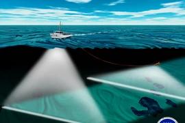 Dùng Sonar tìm kiếm máy bay dưới đáy biển