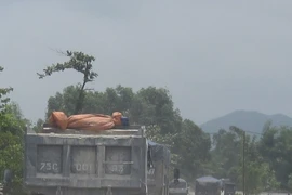 Xe tải ùn ùn né trạm, đường rung như động đất