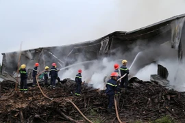 Huy động hàng trăm cảnh sát chữa cháy kho chứa gỗ dăm