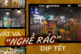 Vất vả 'nghề rác' dịp Tết