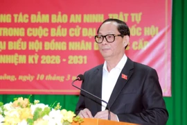 Phó Chủ tịch Quốc hội Trần Quang Phương kiểm tra công tác chuẩn bị bầu cử tại Thanh Hóa
