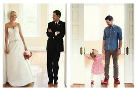 Xúc động bộ ảnh cha và con gái tưởng nhớ người mẹ đã mất
