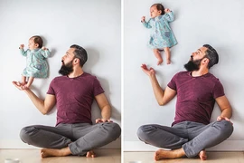 Kinh ngạc bộ ảnh cha con không hề photoshop
