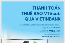 VietinBank: Thanh toán phí VTVcab, trúng tivi Samsung 