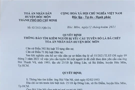 THÔNG BÁO