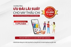 Agribank dành 25.000 tỷ đồng với lãi suất ưu đãi cho vay thấu chi