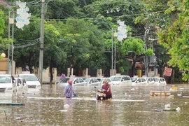 Nước ngập sâu tại Bình Định (ảnh: CTV)