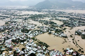 TP.Nha Trang ngập nặng sau mưa. ảnh: Mã Phong