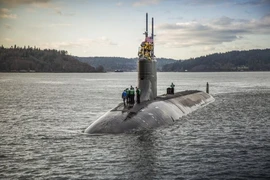 Tàu ngầm hạt nhân USS Connecticut. Ảnh: HẢI QUÂN MỸ