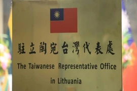 Văn phòng đại diện Đài Loan tại Lithuania. Ảnh: AFP