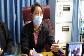 Bà Min Min Soe - một trong số các luật sư bào chữa của bà Aung San Suu Kyi. Ảnh: AP