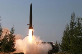 Một vụ phóng tử tên lửa đạn đạo của Triều Tiên. Ảnh: KCNA