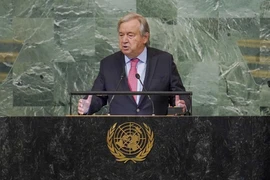 Tổng thư ký Liên Hợp Quốc - ông Antonio Guterres phát biểu tại phiên họp Đại hội đồng lHQ khóa 77 ở trụ sở Liên Hợp Quốc, Thành phố New York (Mỹ) ngày 20-9. Ảnh: AP