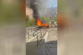 VIDEO: Xe hơi bị cài bom phát nổ gần Moscow, tướng Nga thiệt mạng
