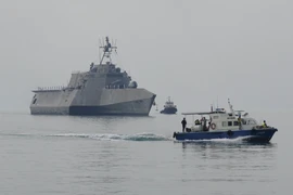 Tàu chiến Mỹ USS Cincinnati cập cảng Căn cứ Hải quân Ream của Campuchia