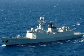 Một tàu khu trục của Trung Quốc trong cuộc tập trận RIMPAC năm 2016. Ảnh: ACE RHEAUME