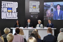 Sự kiện toàn cầu quyên góp 9,1 tỉ Euro cho người dân Ukraine. Ảnh: EPA-EFE