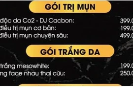 TP.HCM: Cơ sở làm đẹp tự gỡ bảng hiệu sau khi bị kiểm tra 