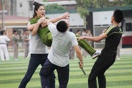 Màn trình diễn võ thuật ấn tượng của học viên trường Trung cấp Cảnh sát
