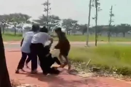 Một nữ sinh lớp 8 ở Long An bị nhóm bạn đánh hội đồng, lột áo ở công viên