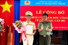 Công an tỉnh Long An điều động, bổ nhiệm trưởng công an huyện Cần Giuộc và Châu Thành