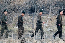 Binh sĩ Triều Tiên. Ảnh: AFP