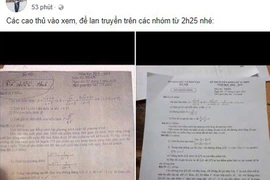 Vụ lộ đề thi văn, toán lớp 10: Giáo viên chụp gửi ra ngoài?