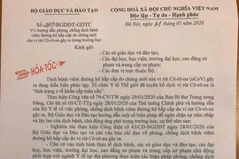 Bộ GD&ĐT giao quyền các sở tự quyết cho HS nghỉ học
