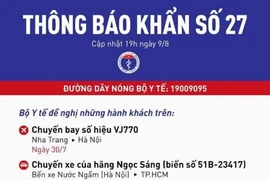 Thông báo khẩn của Bộ Y tế đêm 9-8