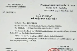 Toà chưa thụ lý đơn kiện của chuyên viên văn phòng UBND TP.HCM