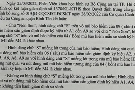 Sản xuất mũ bảo hiểm Nón Sơn giả, bán 50.000 đồng