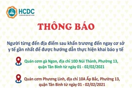 Người từng đến 2 quán cơm ở Tân Bình cần khai báo y tế gấp