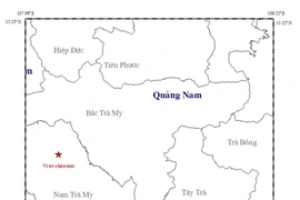 Động đất 3,9 độ Richer ở Quảng Nam