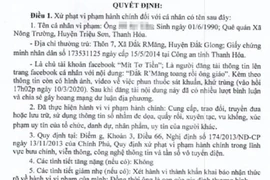  Bị phạt vì đăng ‘Đăk R'Măng toang rồi ông giáo’ lên Facebook 
