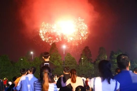 Pháo hoa rực rỡ, chào mừng trung tâm thương mại thế giới