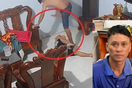 Cha dượng đánh đập dã man bé trai trong clip bị công an mời làm việc