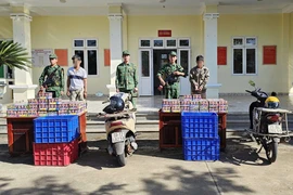 Hai người đàn ông vận chuyển pháo nổ từ Campuchia về Bình Phước thì bị bắt
