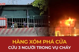 Hỏa hoạn bất ngờ, hàng xóm đập cửa kịp cứu 3 người ra ngoài an toàn