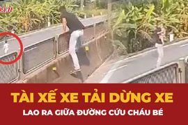 Video: Khoảnh khắc tài xế xe tải lao ra giữa đường cứu cháu bé thoát nạn trong gang tấc
