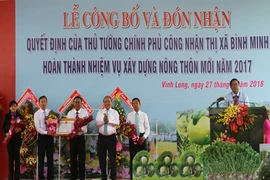 Thị xã đầu tiên Vĩnh Long được công nhận nông thôn mới