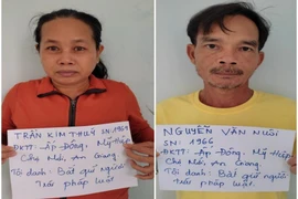 Nguyễn Văn Nuôi và Trần Kim Thuý. Ảnh: BÍCH TRÂM
