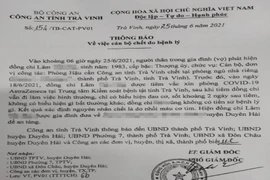Công an Trà Vinh thông tin trường hợp 1 thượng úy tử vong 
