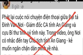 Giám đốc Công an An Giang nói về đoạn ghi âm lan truyền trên mạng