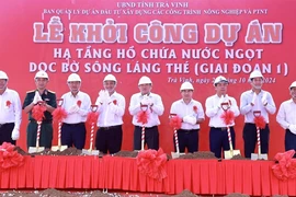 Trà Vinh khởi công dự án Hồ chứa nước ngọt hơn 1.330 tỉ đồng