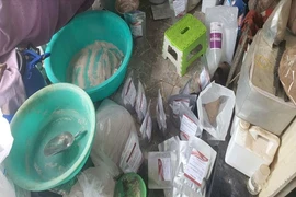 1 công ty ở An Giang nghi sản xuất thức ăn nuôi trồng thuỷ sản giả