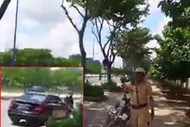 CSGT TP.HCM nói về clip ngồi trong ô tô bắn tốc độ