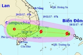 Bão số 14 cách bờ biển Khánh Hòa khoảng 620 km