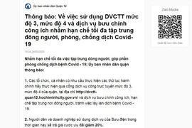 TP.HCM giảm 20% giá cước cho người nộp hồ sơ qua bưu điện