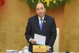 Thủ tướng Nguyễn Xuân Phúc chủ trì phiên họp. Ảnh: VGP